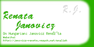 renata janovicz business card